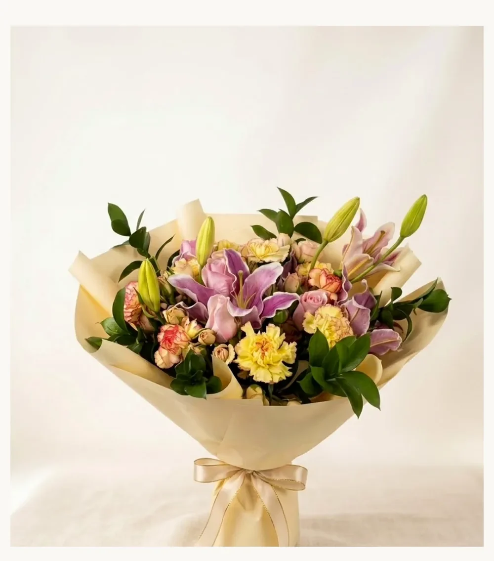 Bouquet Champagne Floral — arreglo floral MontGuer