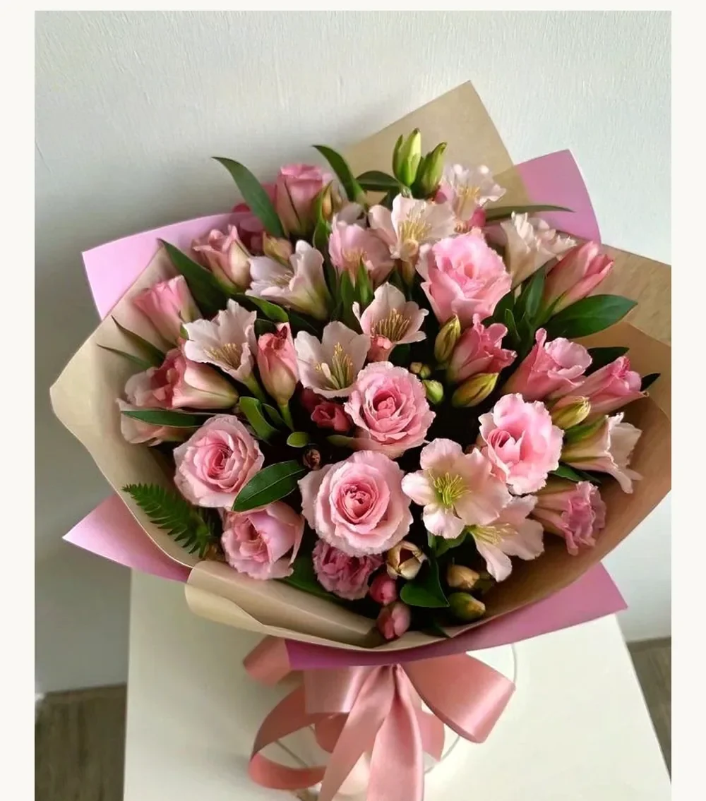 Bouquet Rosa Pastel — arreglo floral MontGuer