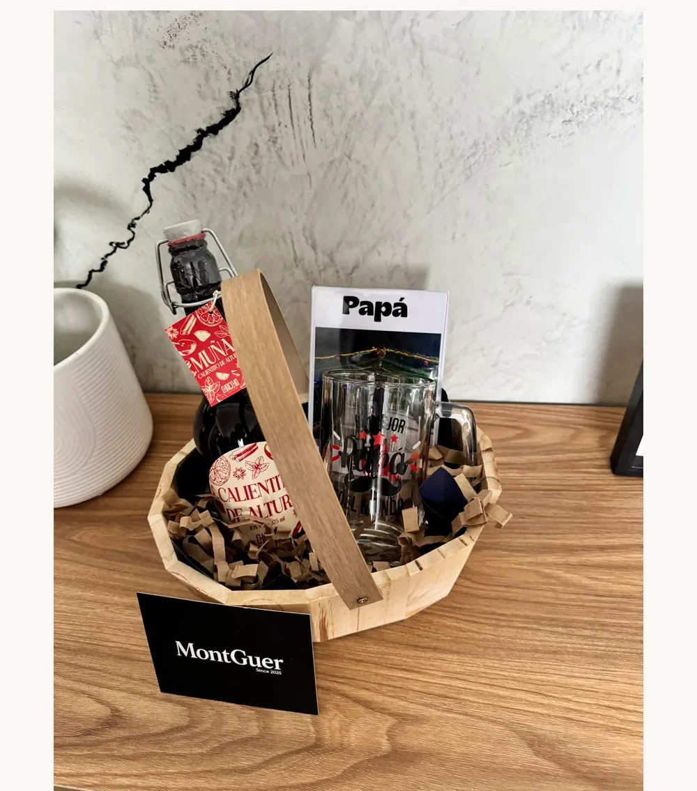 Canasta Papá con Cerveza — arreglo floral MontGuer