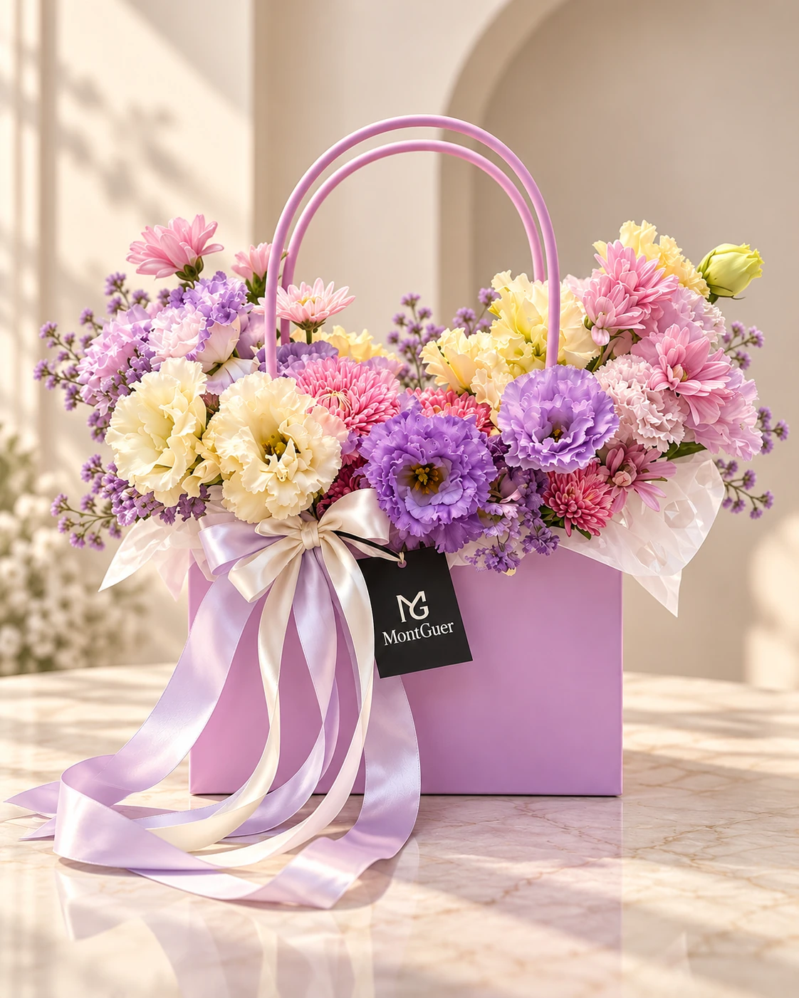 Flower Bag Lila — arreglo floral MontGuer